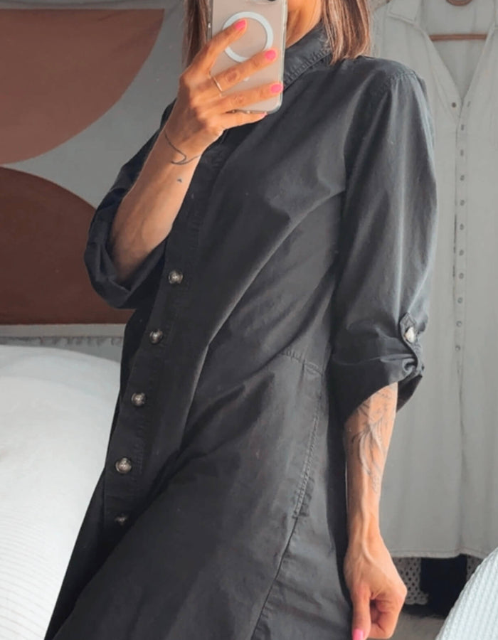 TRENERY // Shirt Dress // Black // Size 12