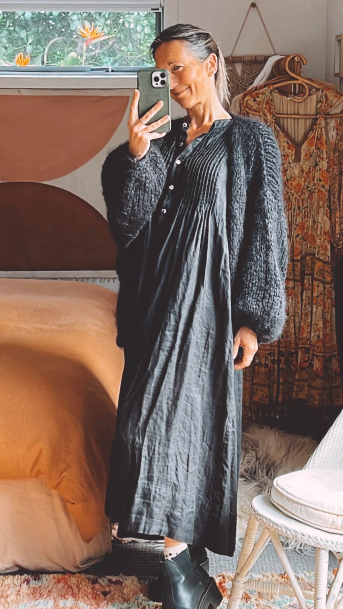 WORN + WILDER // Be Wilder // Mohair Cardi // Black