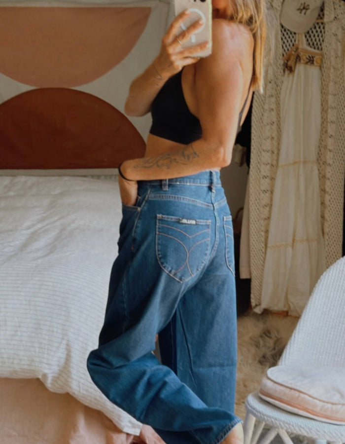 ROLLA'S Gigi Barrel Jean // Forever Blue