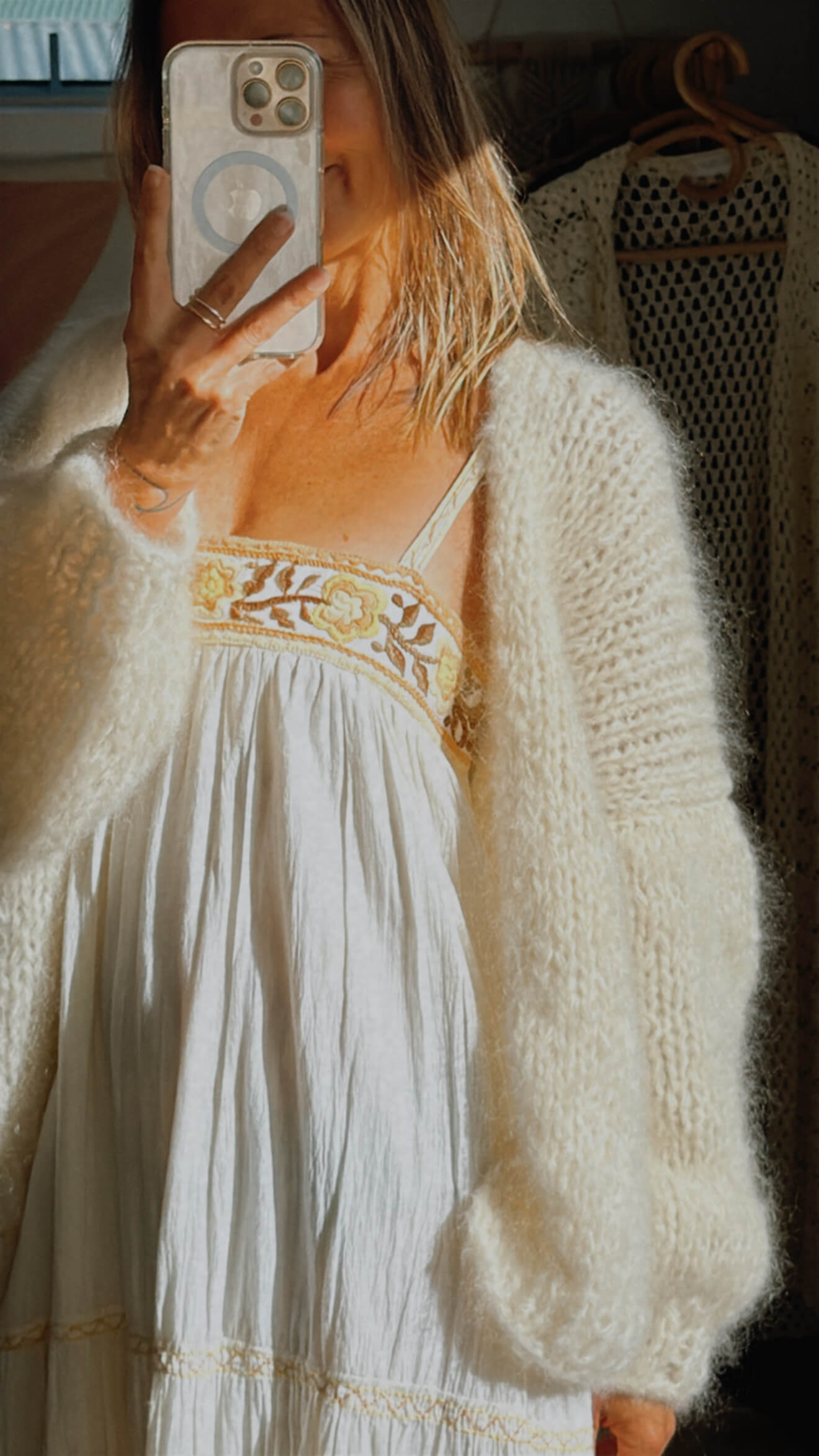 WORN + WILDER // Be Wilder // Mohair Cardi // Cream