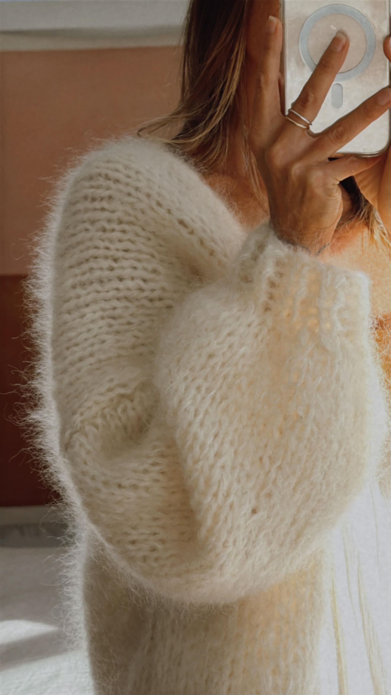 WORN + WILDER // Be Wilder // Mohair Cardi // Cream