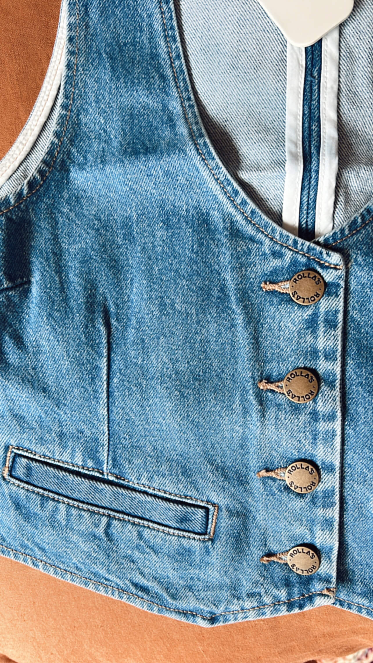 ROLLA'S // Dallas Vest // Chloe Recycled // Mid-Vintage Blue