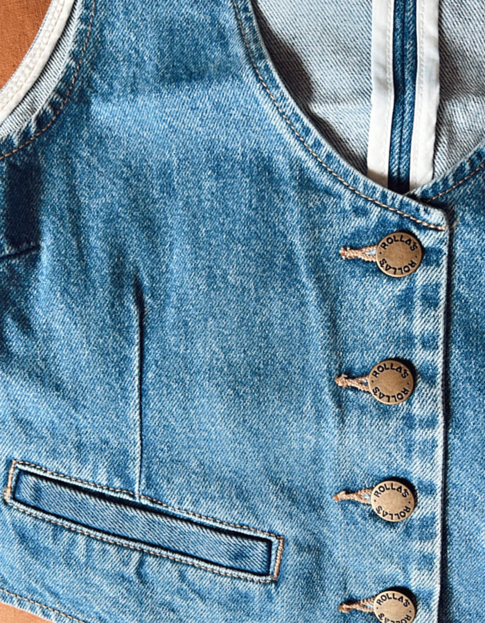 ROLLA'S // Dallas Vest // Chloe Recycled // Mid-Vintage Blue