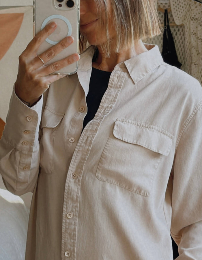 EQUIPMENT // Silk Shirt Dress // Blush // Small