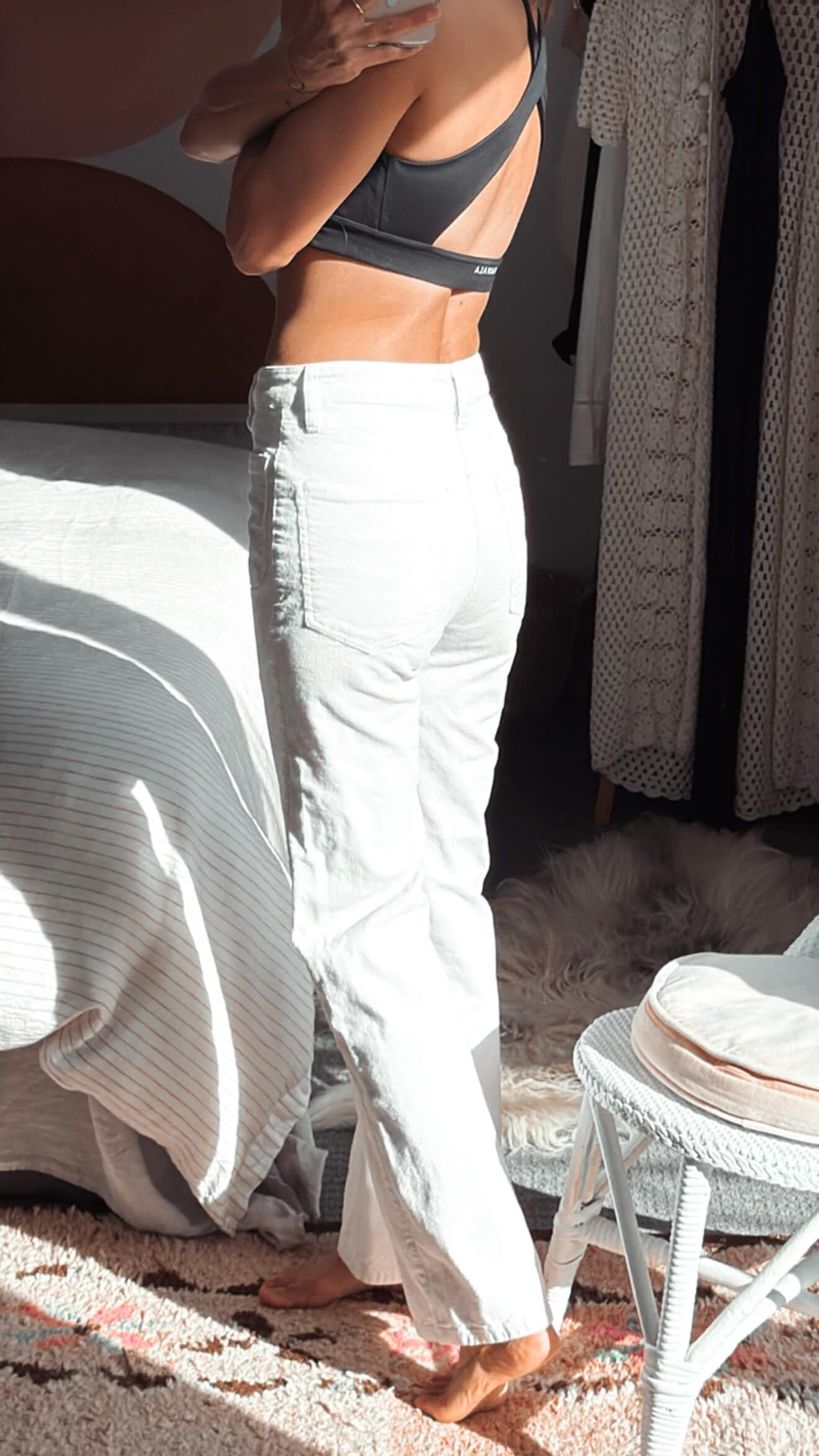 COTTON ON // White Cord Flare Jeans // Size 8