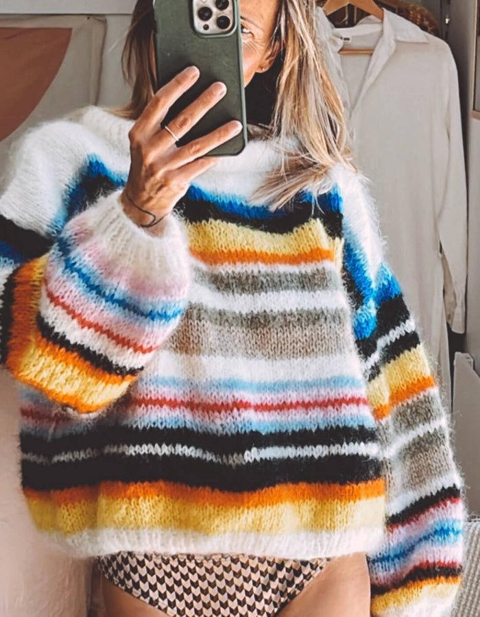 WORN + WILDER // The Stripy Cropped Crew // Custom Order