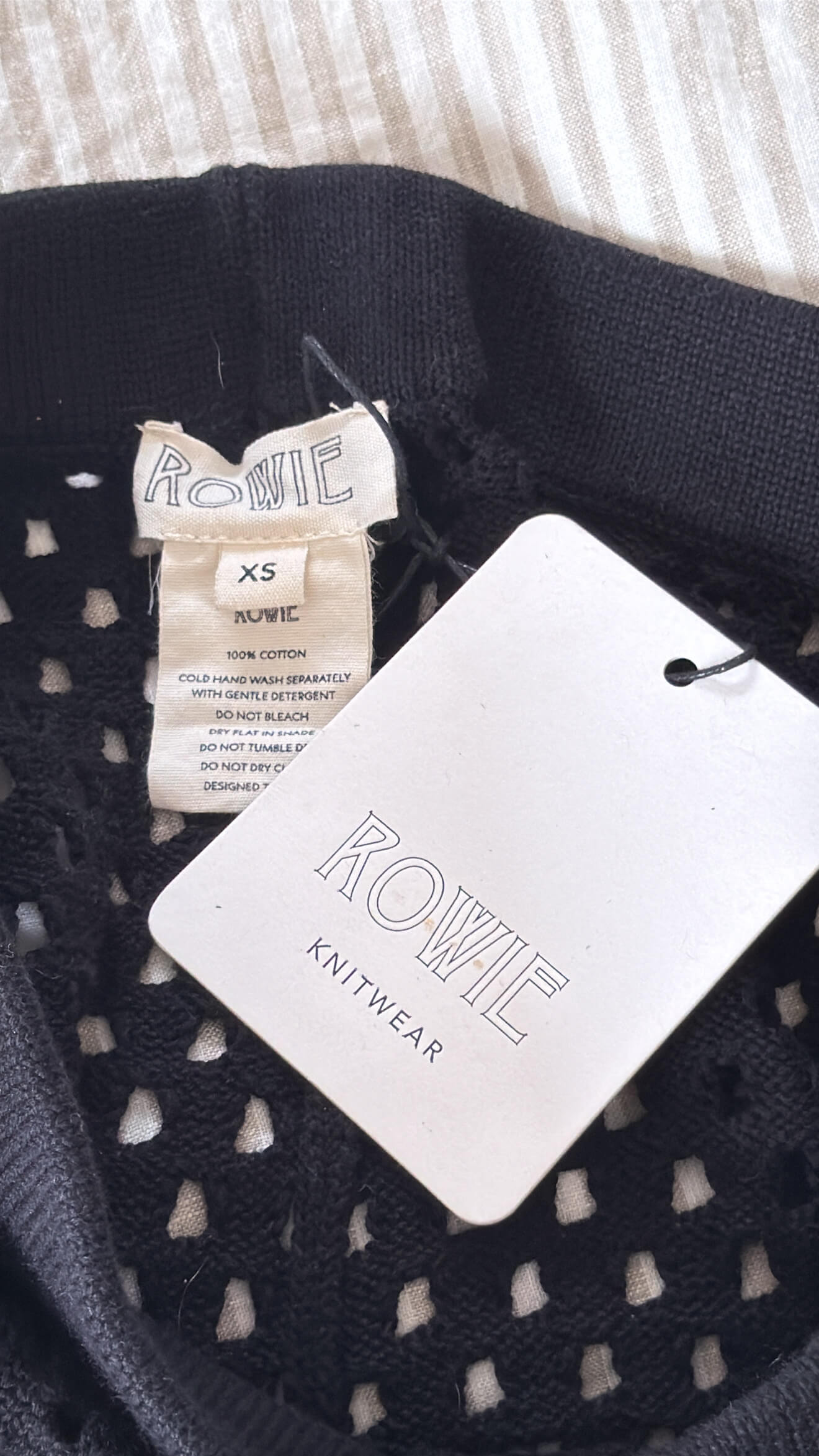 ROWIE THE LABEL // Chello Knit Pants // Noir // Size: XS