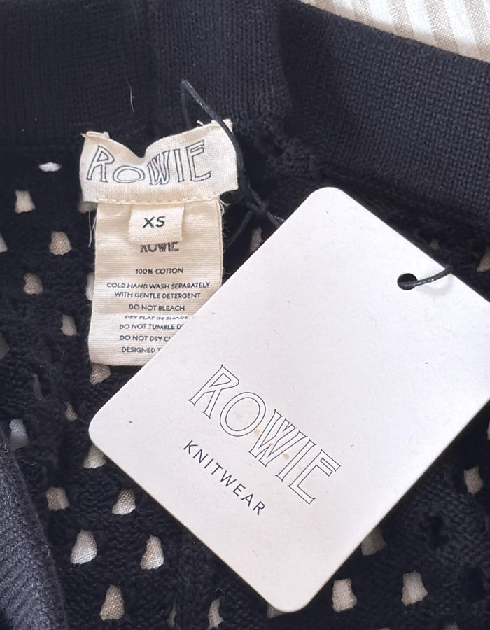 ROWIE THE LABEL // Chello Knit Pants // Noir // Size: XS