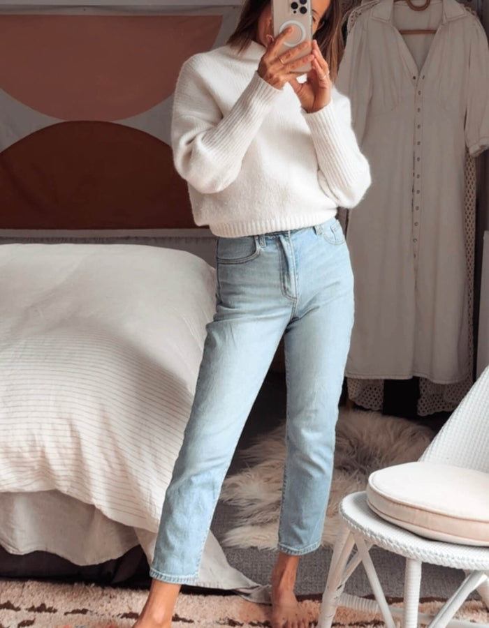 NOBODY DENIM // Frankie Ankle Stretch Petit Soulmate Jeans // Faded Blue // EUR 24