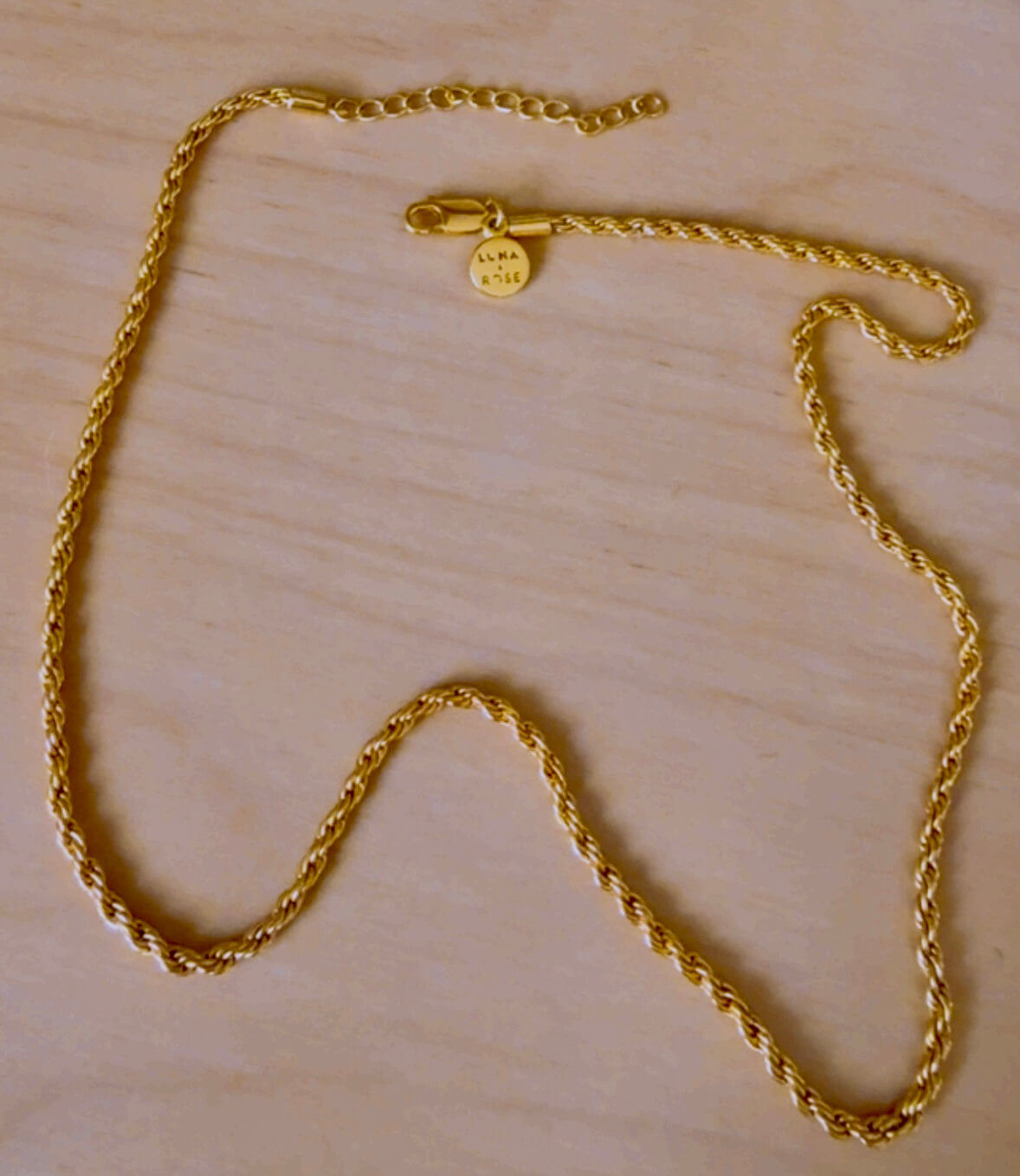 LUNA + ROSE // Rhode Island Twisted Rope Chain // 18 kt Gold