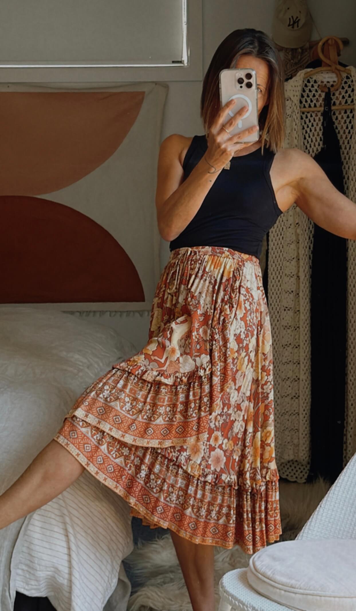 SPELL & THE GYPSY COLLECTIVE // Amethyst Frill Skirt // XS