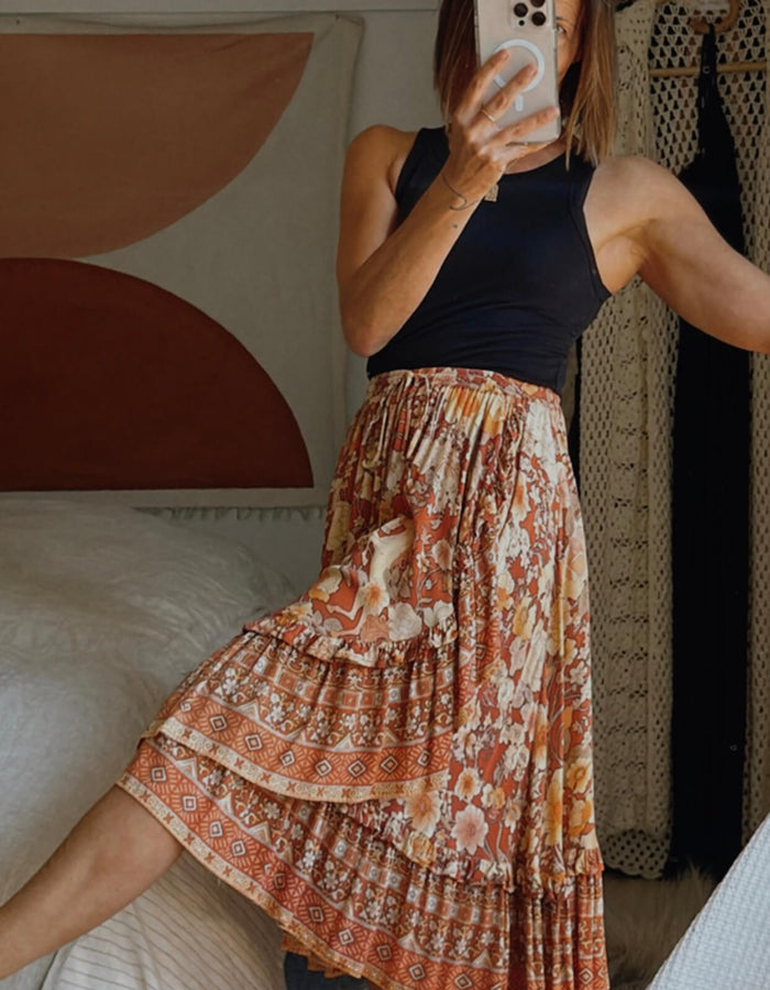SPELL & THE GYPSY COLLECTIVE // Amethyst Frill Skirt // XS