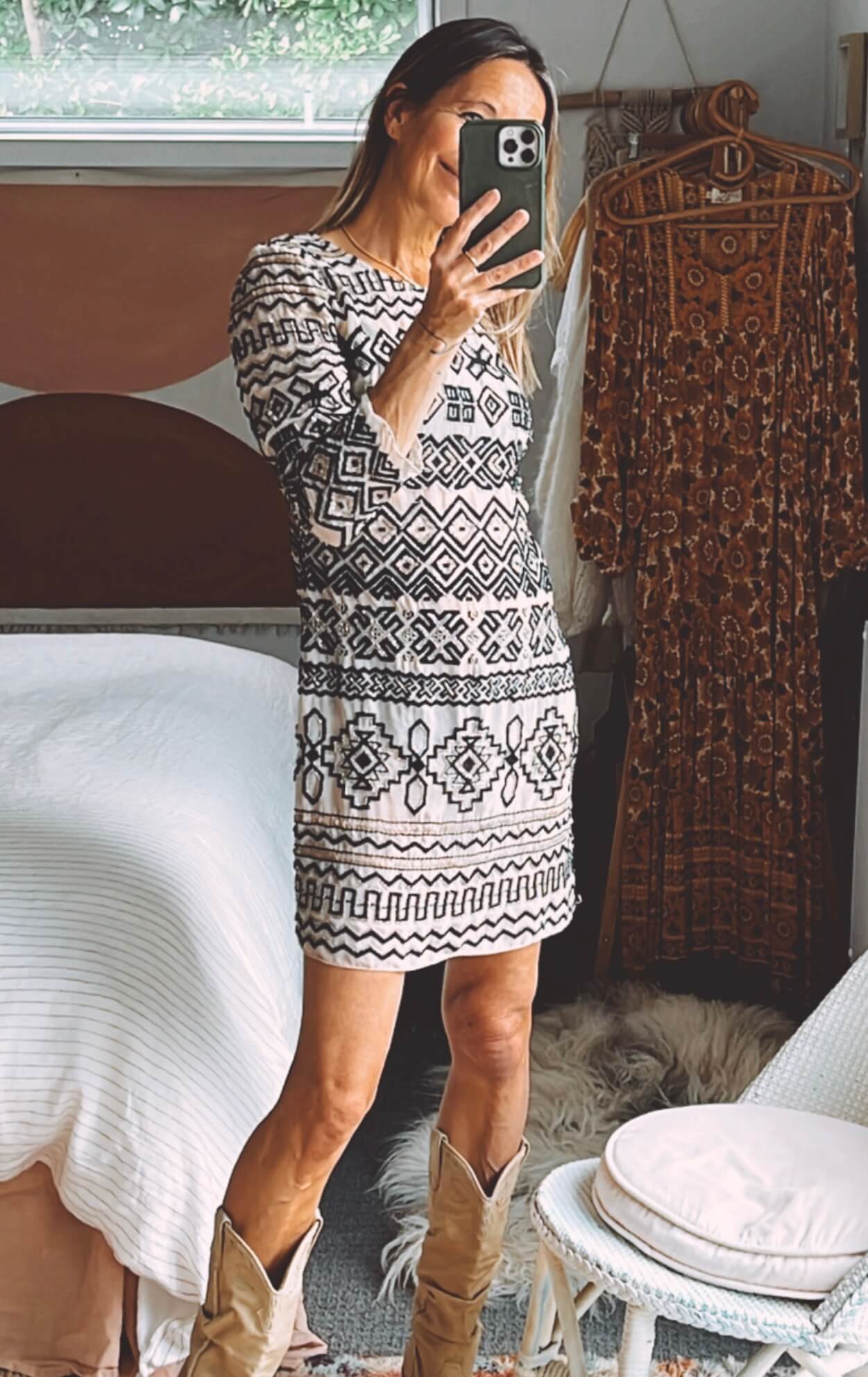 NEEDLE & THREAD // Beaded Mini Dress // Size 8