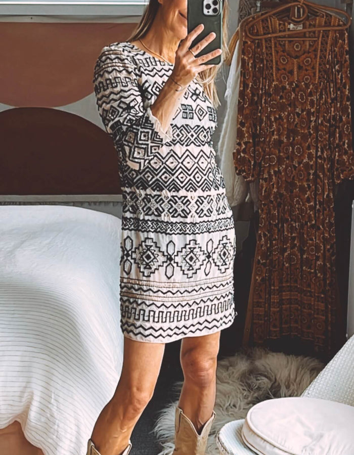 NEEDLE & THREAD // Beaded Mini Dress // Size 8
