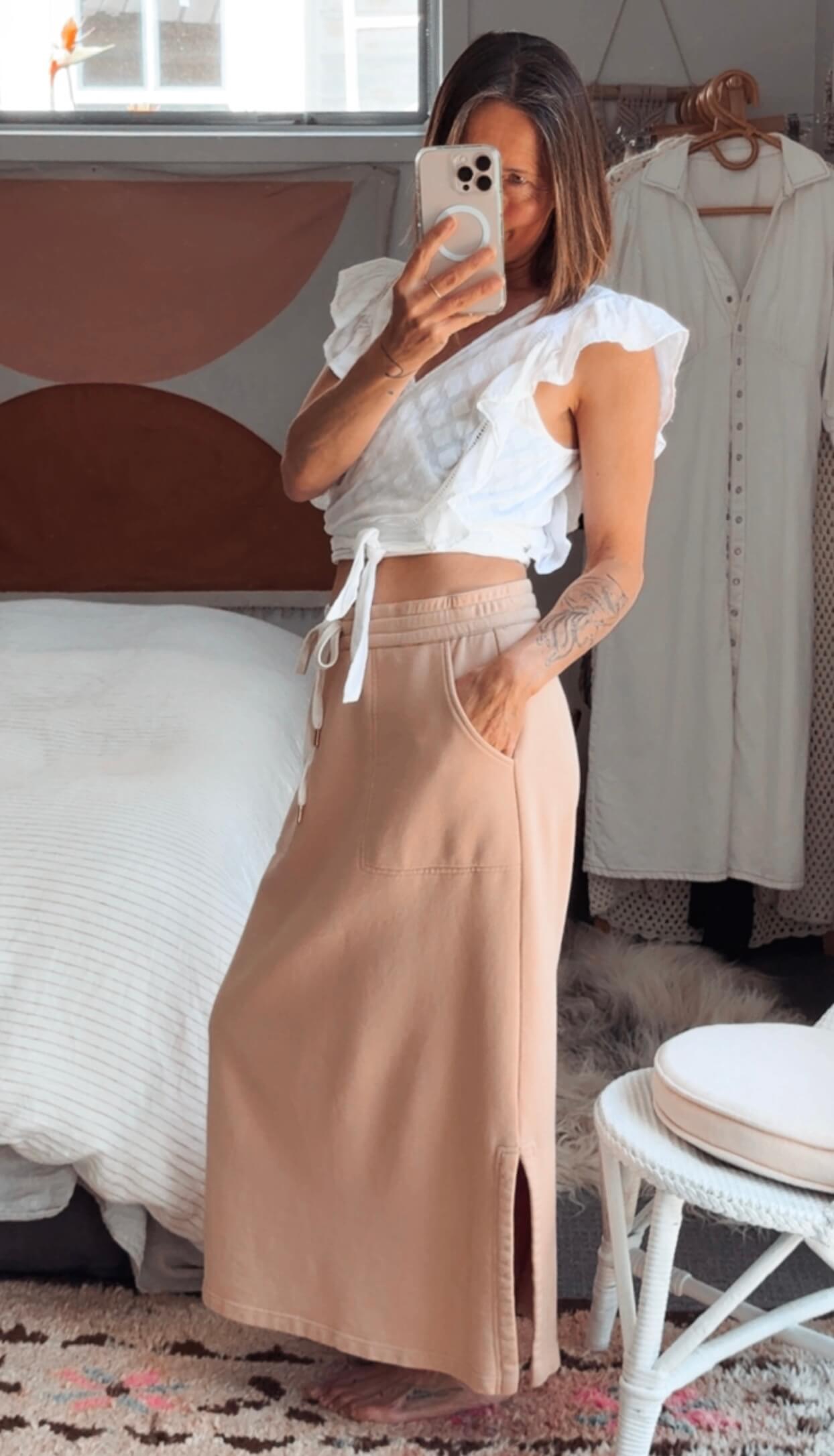 POL Game Skirt // Camel // Size 10