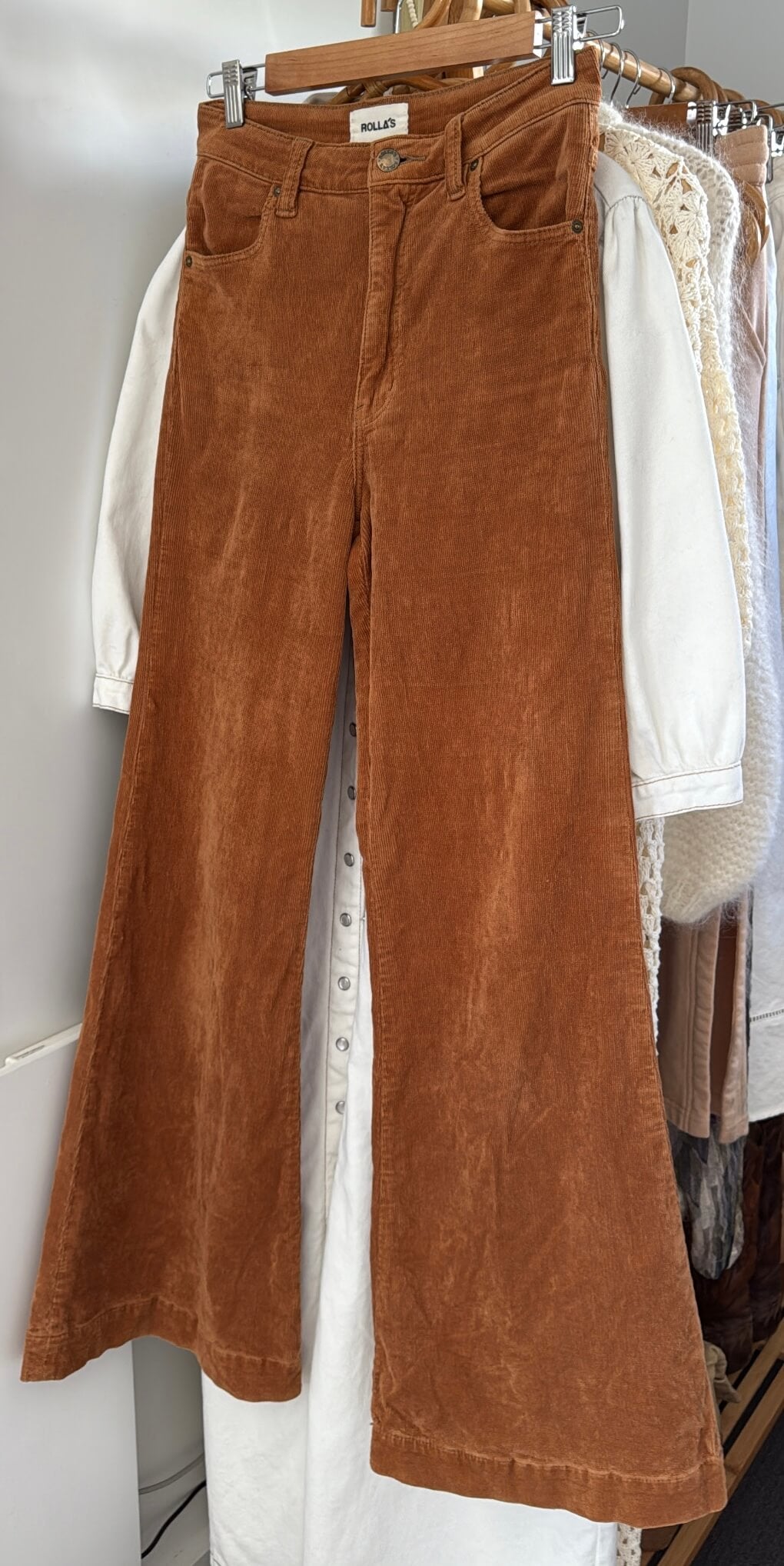 Rolla's Eastcoast // High Rise Flare // Caramel Cord // Size 26 (AUS/NZ 8)