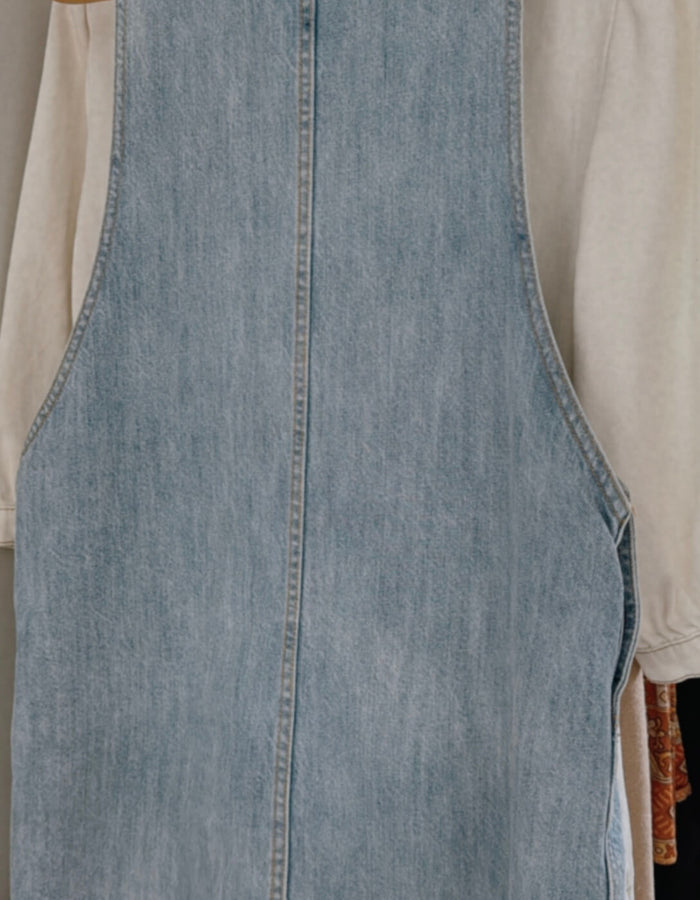 ALL ABOUT EVE // Denim Pinafore Dress // Size 10