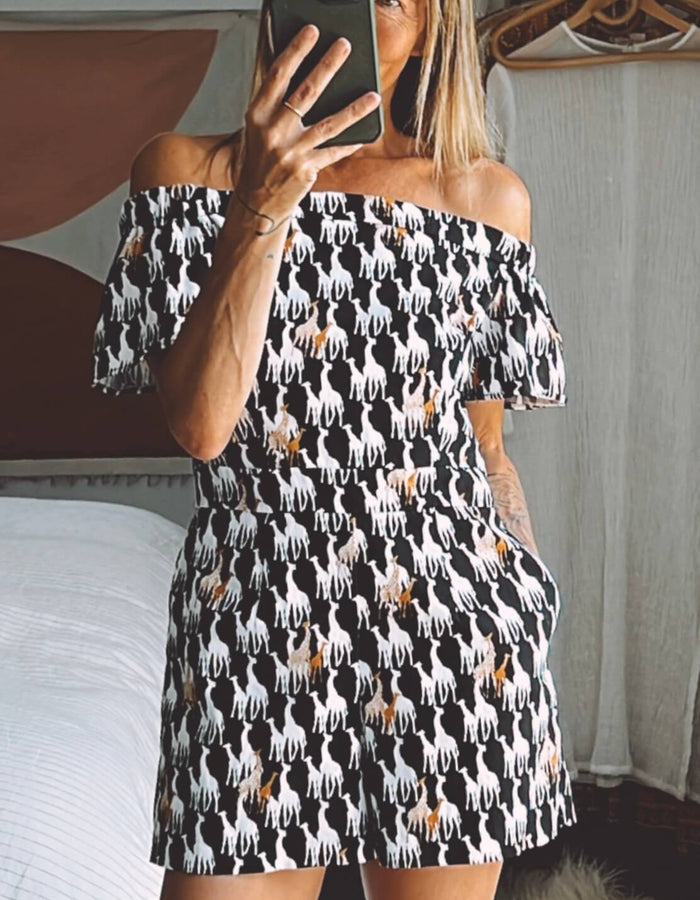 ZARA // Giraffe Romper // Medium