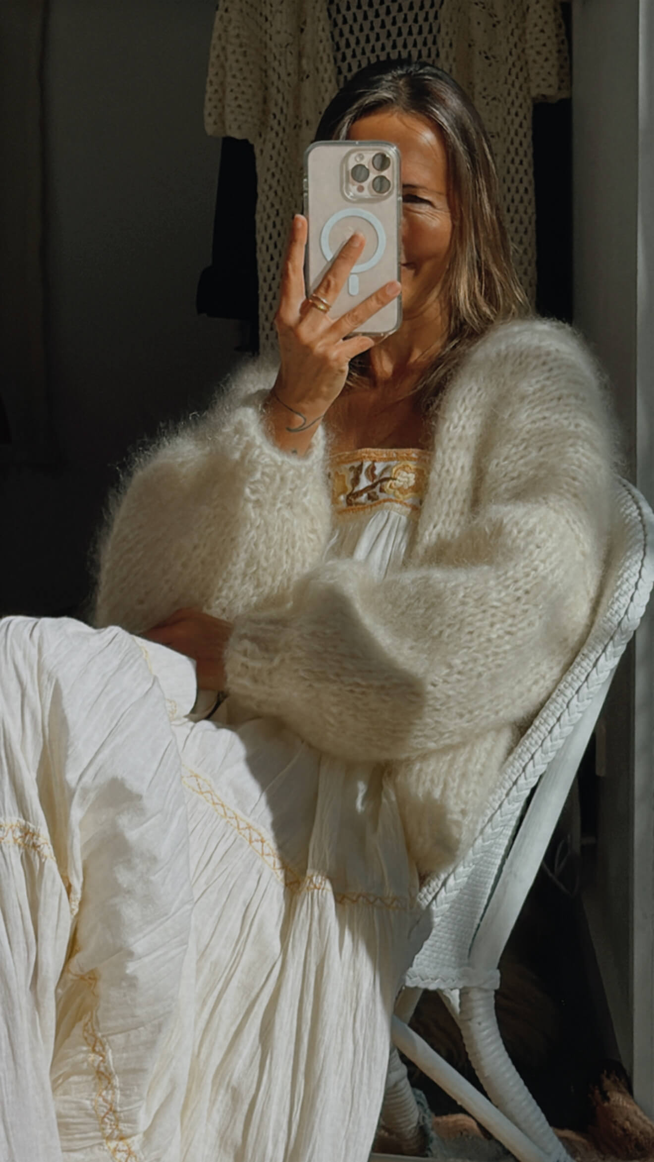 WORN + WILDER // Be Wilder // Mohair Cardi // Cream