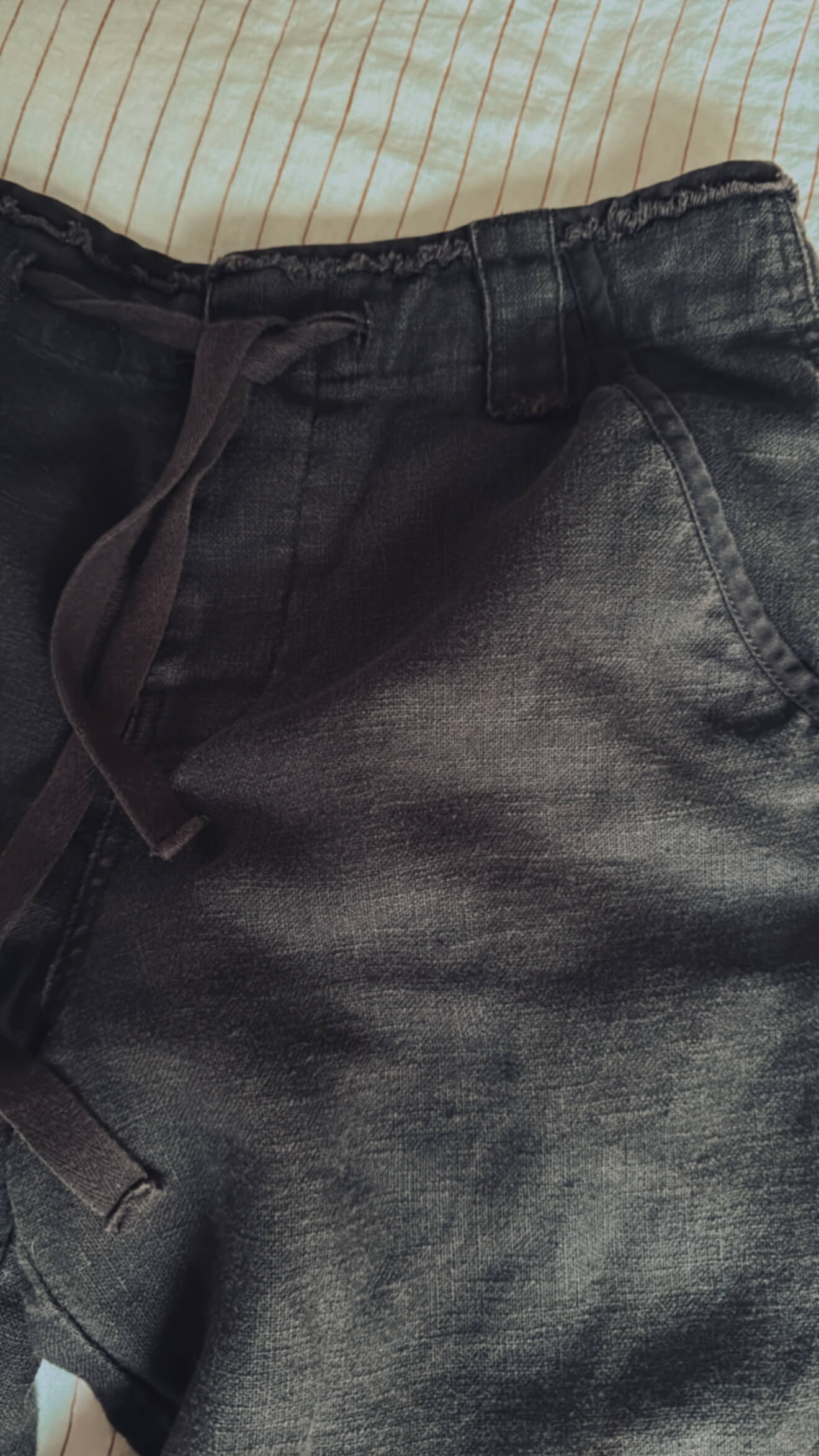 TOM WOLFE // Wide Legged Ramie Pants // Chocolate // Small