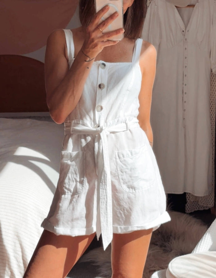 GLASSONS // White Romper // Size 8