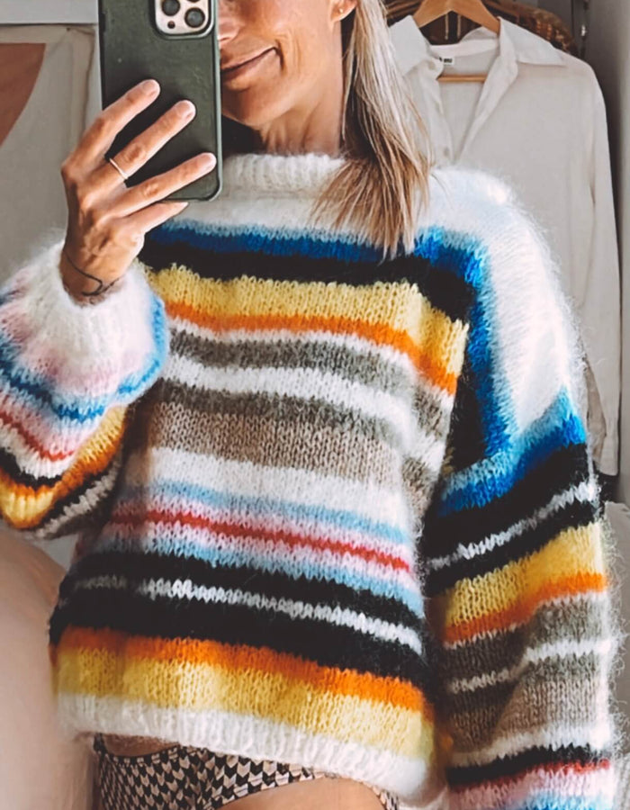 WORN + WILDER // The Stripy Cropped Crew // Custom Order