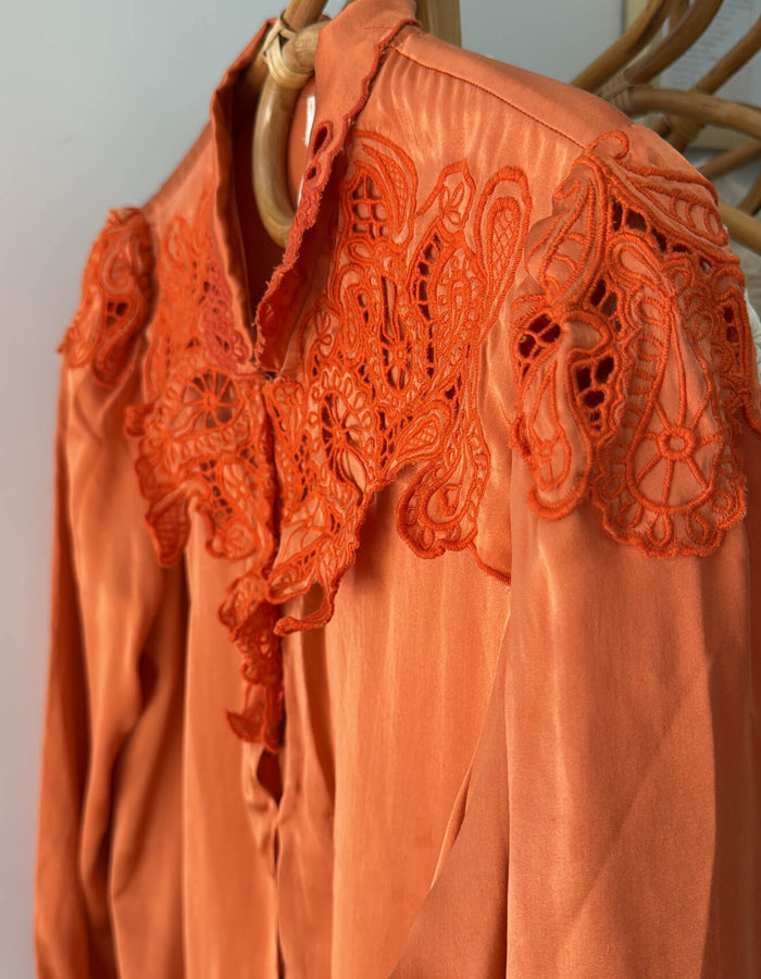 CHASING UNICORNS // Coral Silk Dress // BNWT // Large