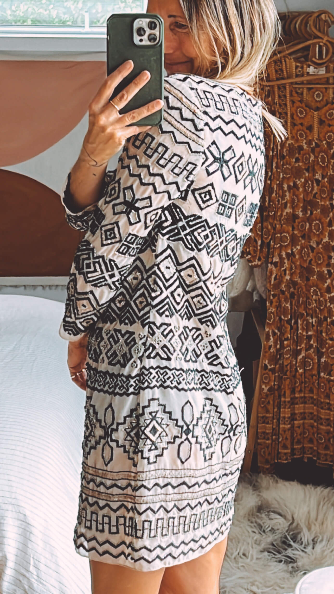 NEEDLE & THREAD // Beaded Mini Dress // Size 8