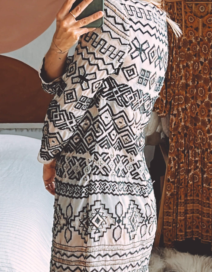 NEEDLE & THREAD // Beaded Mini Dress // Size 8