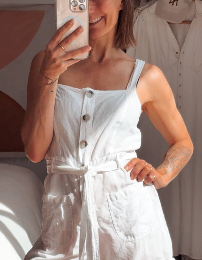 GLASSONS // White Romper // Size 8
