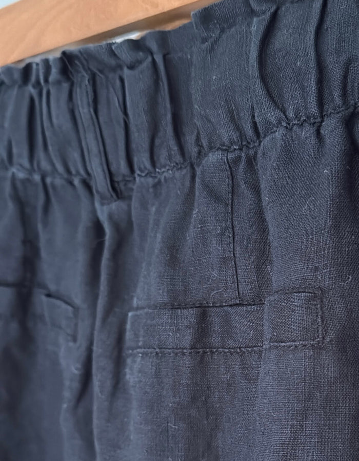 JUST JEANS // Linen Midi Skirt // Black // Small