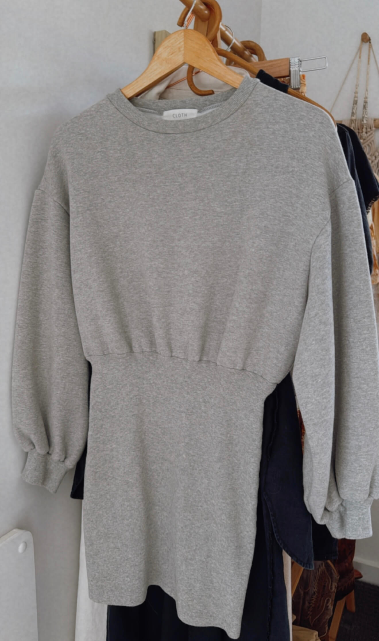 CLOTH // Sweatshirt Dress // Grey // Small