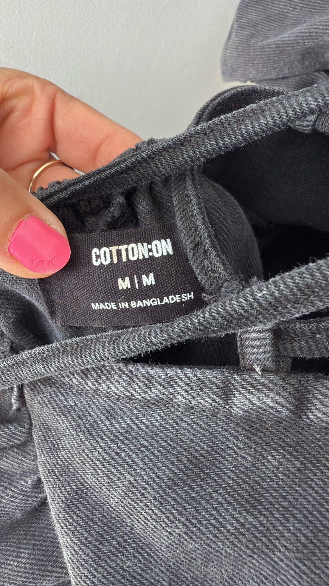 COTTON ON // Black Denim Mini Dress // S/M