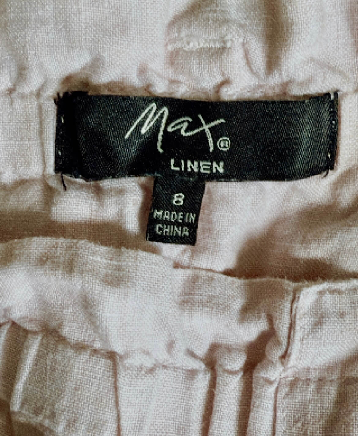 MAX // Linen Midi Skirt // Pale Pink // Size 8