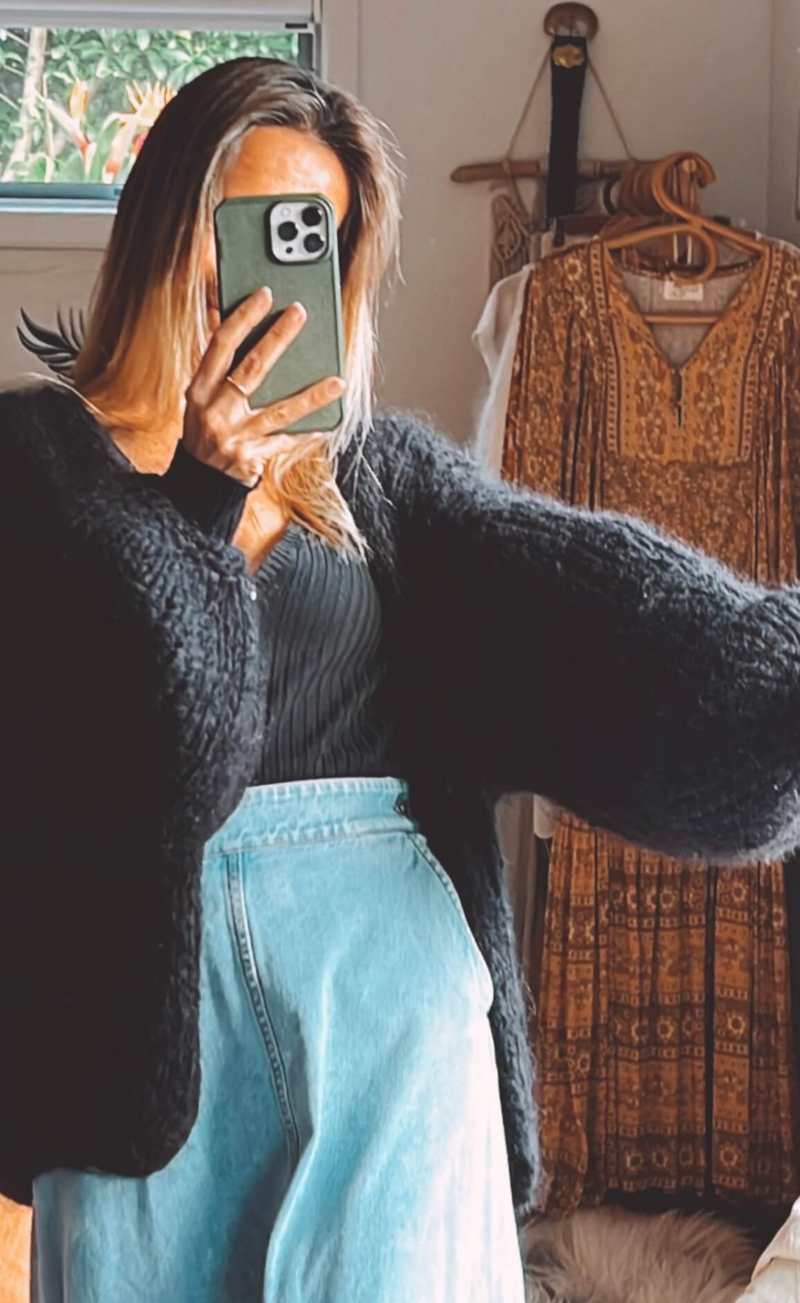 WORN + WILDER // Be Wilder // Mohair Cardi // Black