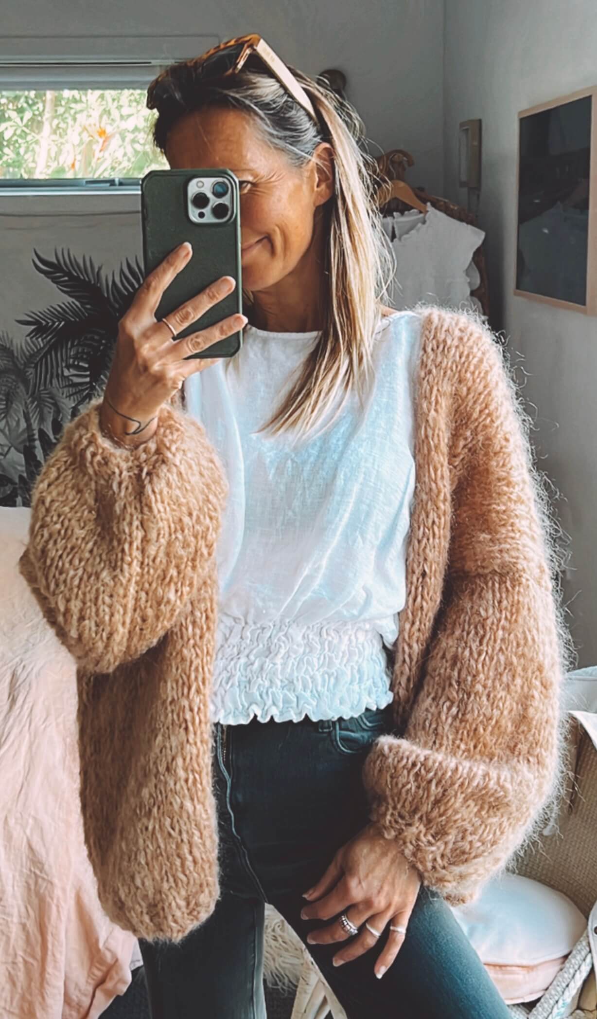 WORN + WILDER // Be Wilder // Mohair Cardi // Camel