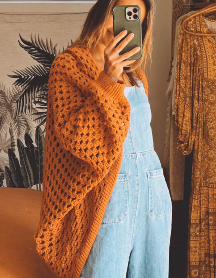 Oversized Crochet Cardi // Free Size