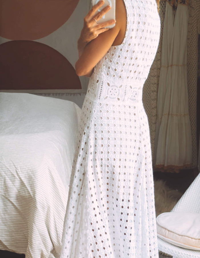 SHAKUHACHI // Diamond Debby // Deep V Dress // Size 8