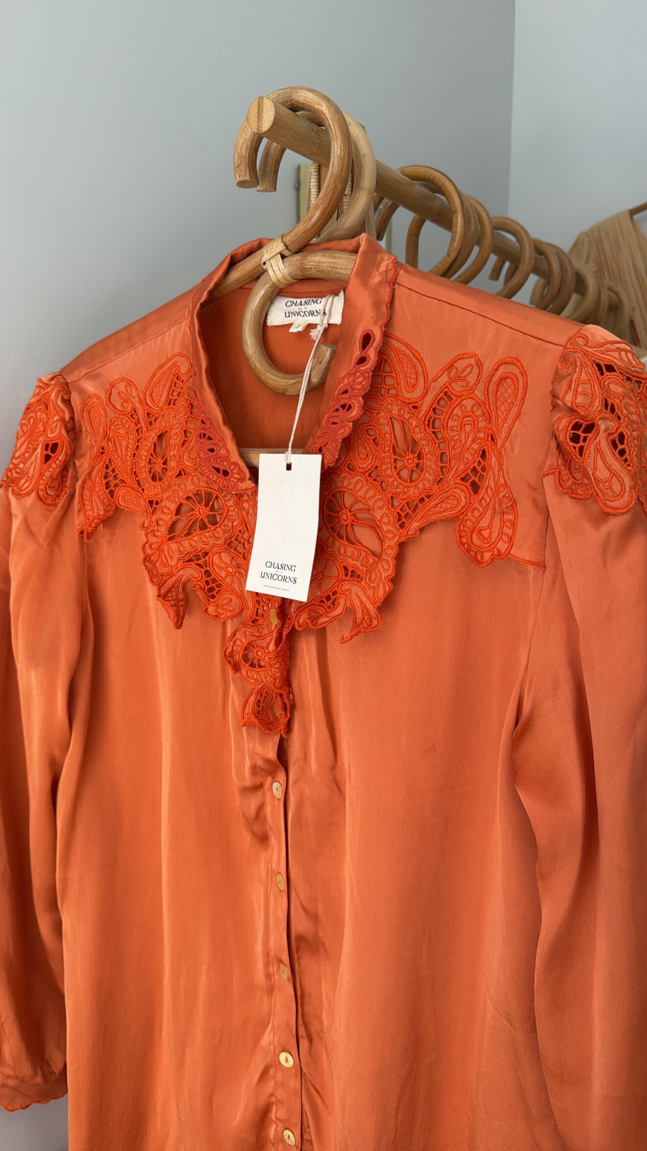 CHASING UNICORNS // Coral Silk Dress // BNWT // Large