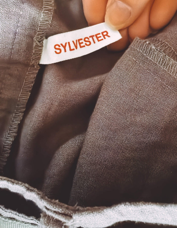 KATE SYLVESTER Linen Army Skirt // XS