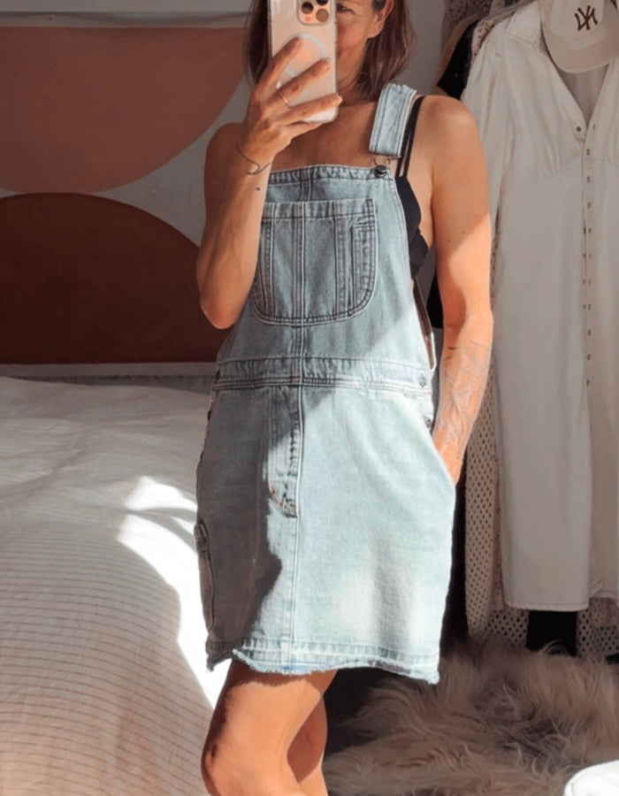 ONE TEASPOON // Denim Pinafore Dress // Small