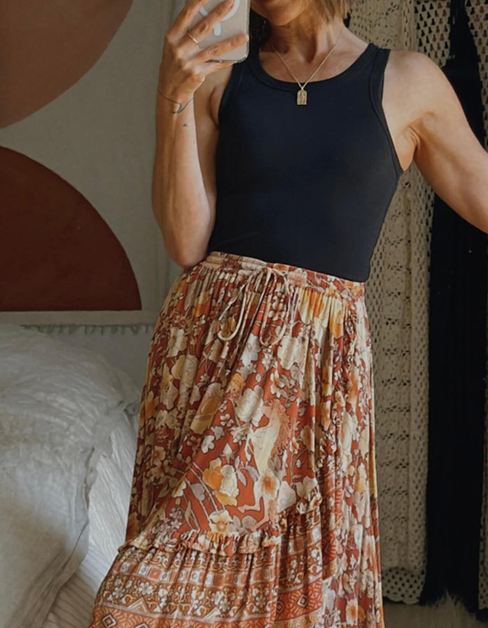 SPELL & THE GYPSY COLLECTIVE // Amethyst Frill Skirt // XS
