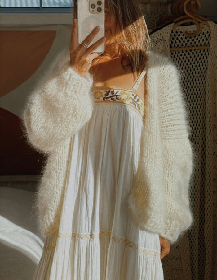 WORN + WILDER // Be Wilder // Mohair Cardi // Cream