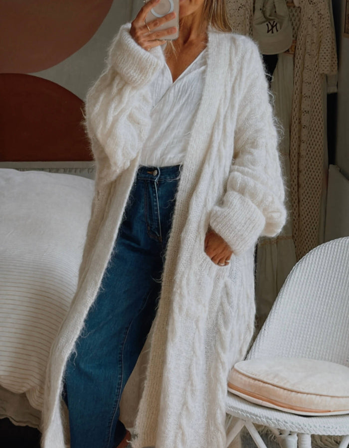 VINTAGE // Maxi Woollen Cardi // Large