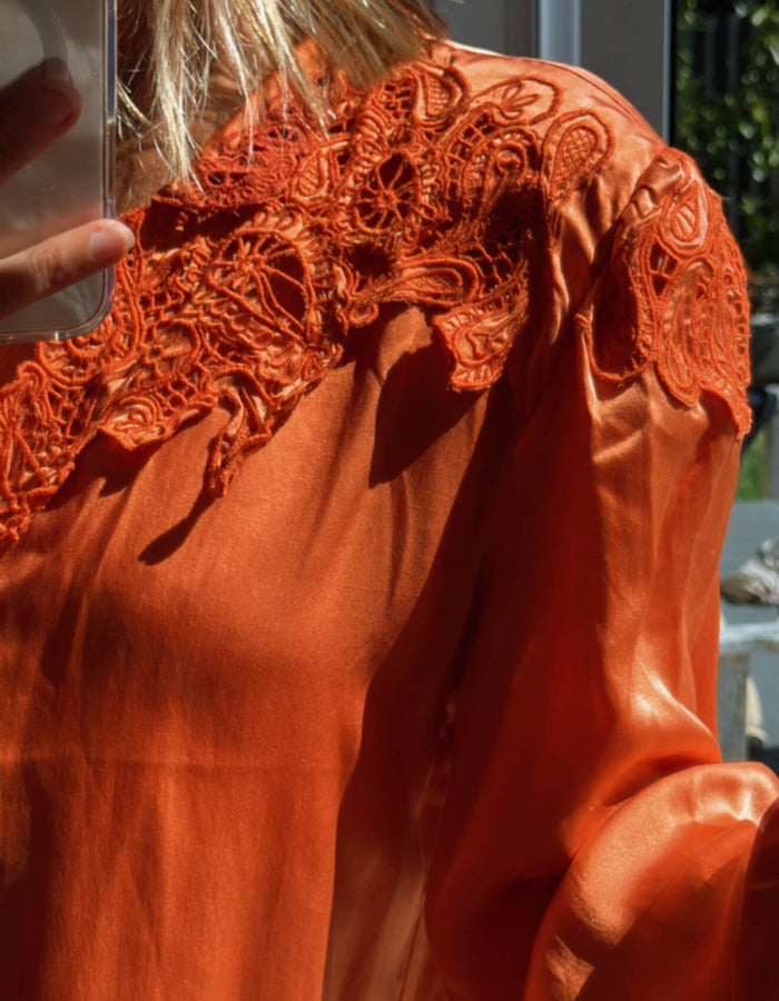 CHASING UNICORNS // Coral Silk Dress // BNWT // Large