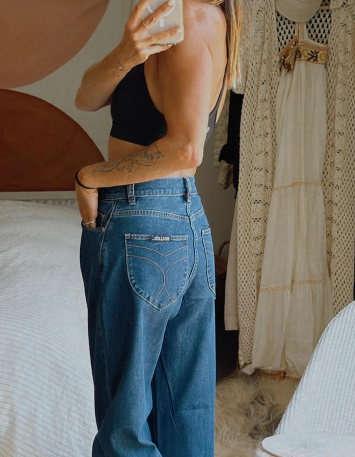 ROLLA'S Gigi Barrel Jean // Forever Blue