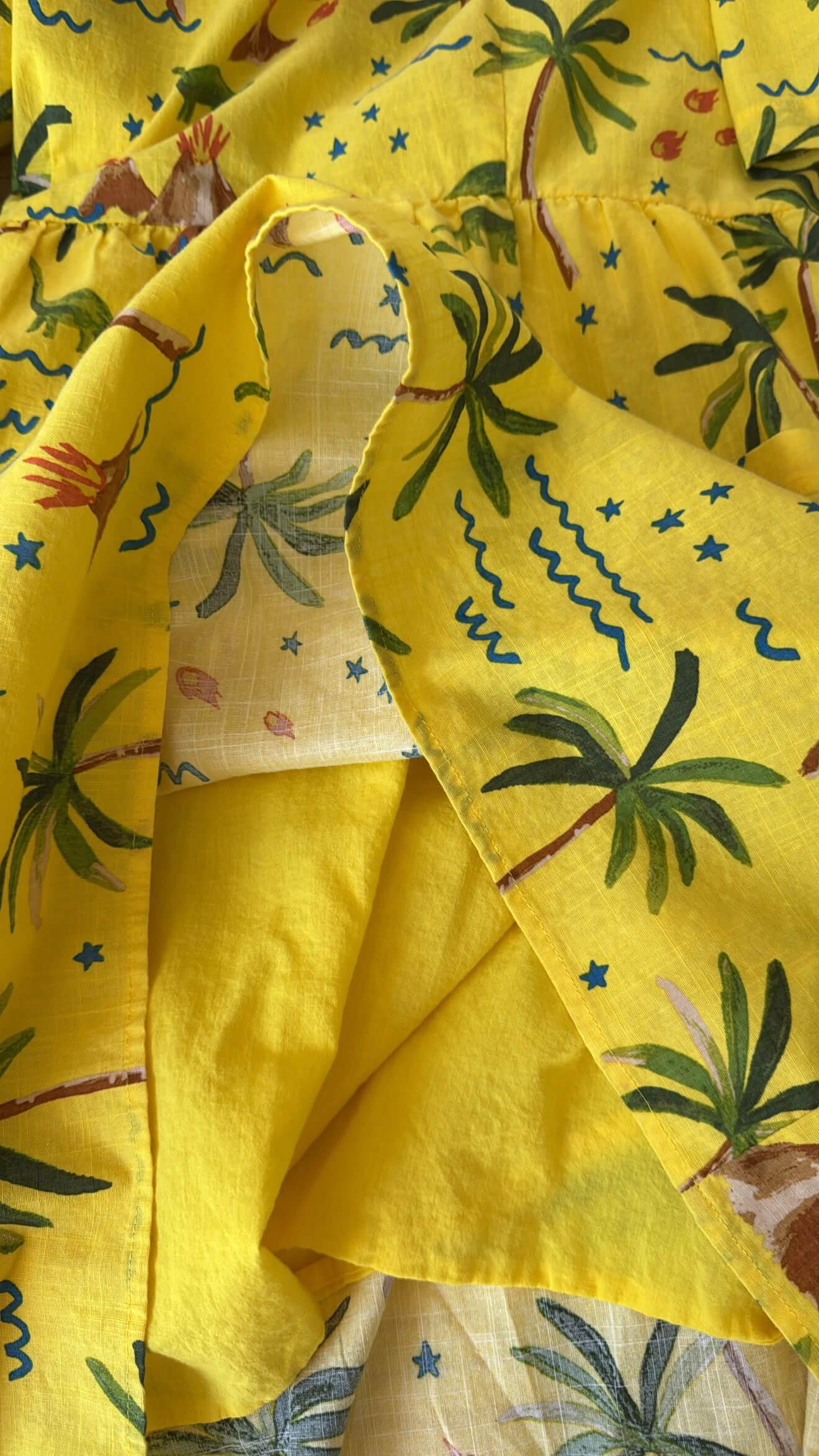 DANGERFIELD // Palm Desert Print Dress // Yellow // Size 14
