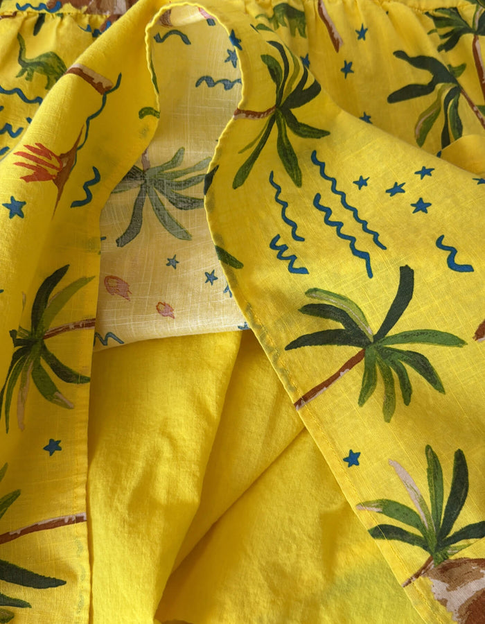 DANGERFIELD // Palm Desert Print Dress // Yellow // Size 14