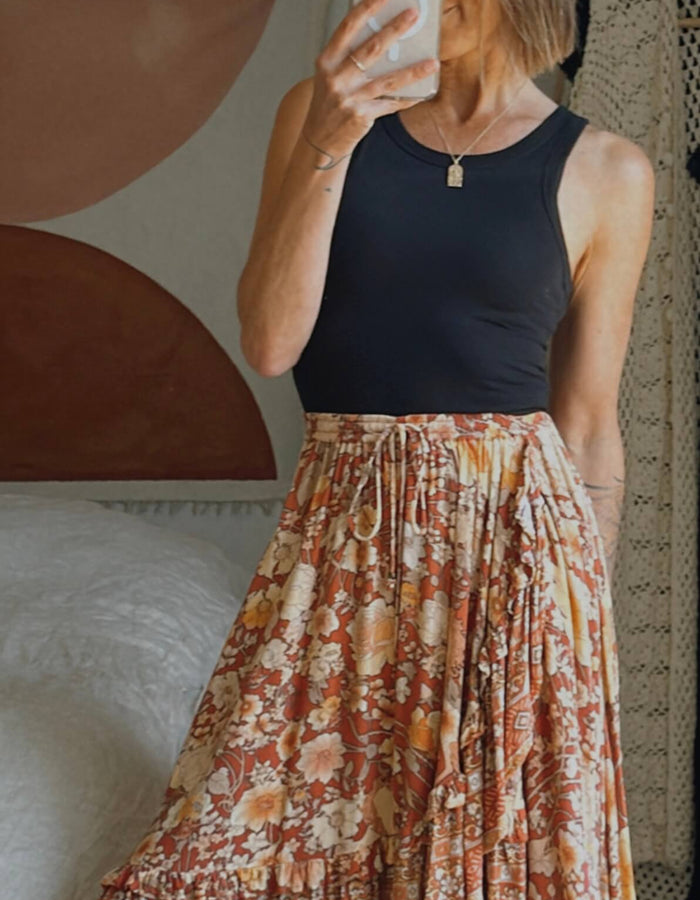 SPELL & THE GYPSY COLLECTIVE // Amethyst Frill Skirt // XS