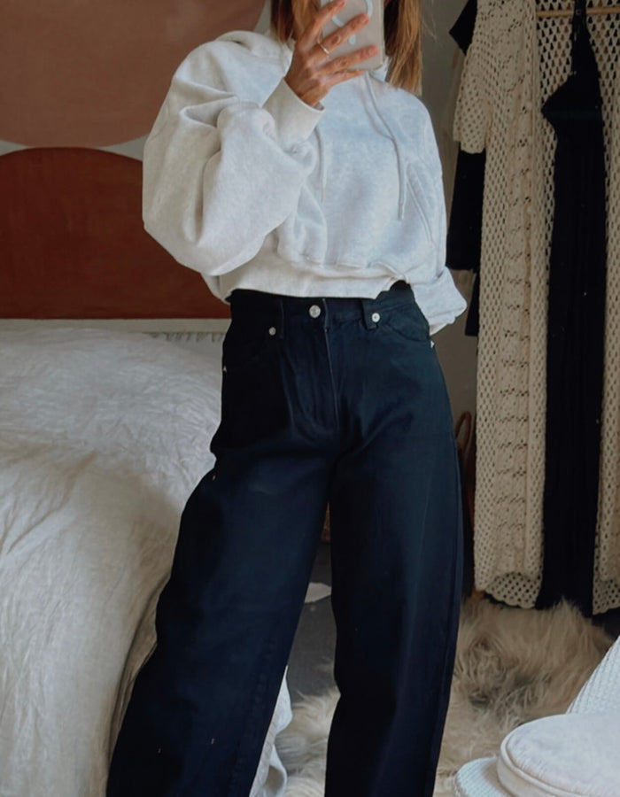 ROLLA'S // Gigi Barrel Jean // Forever Black